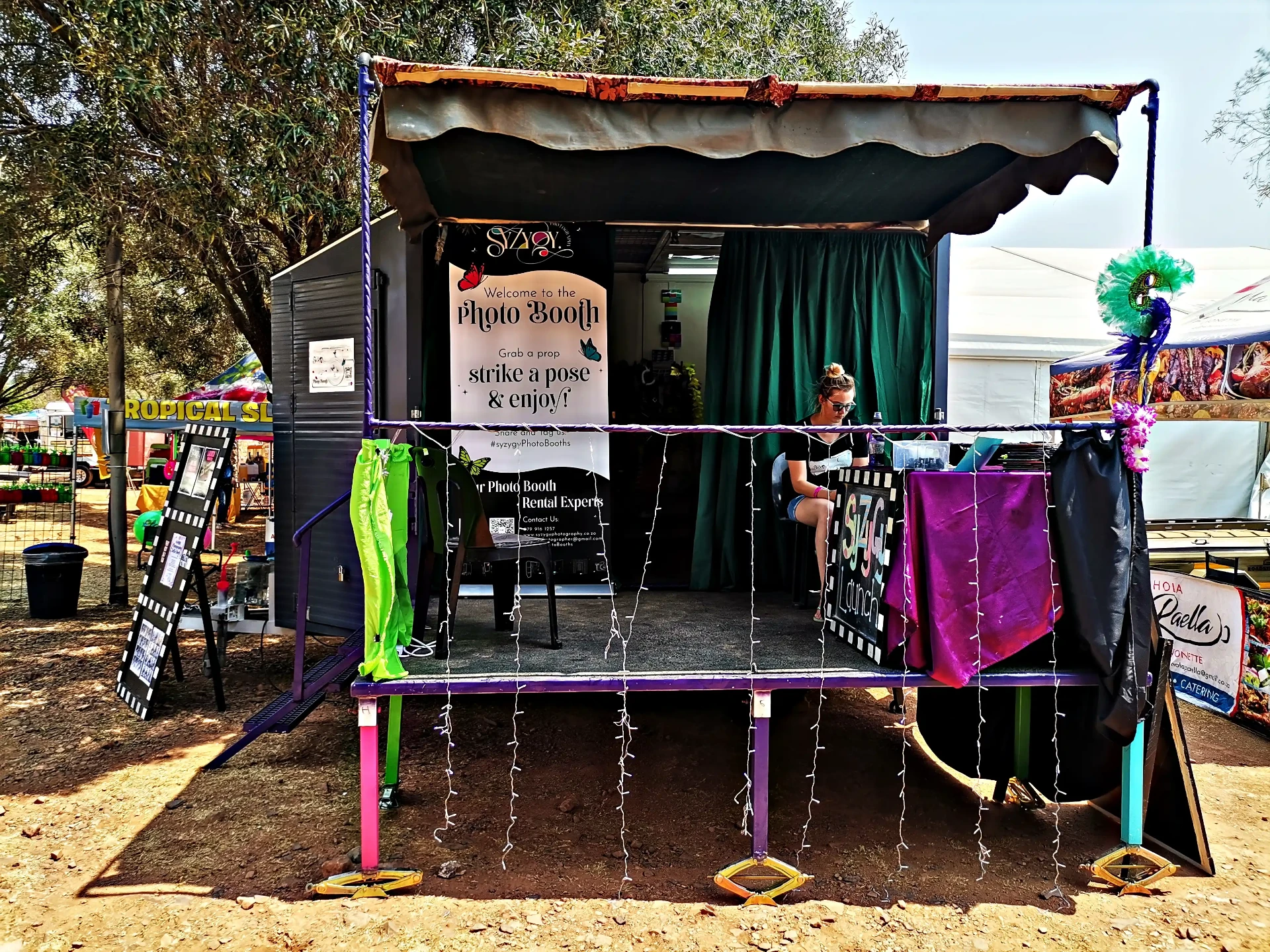 The Syzygy photo booth launch setup in 2022